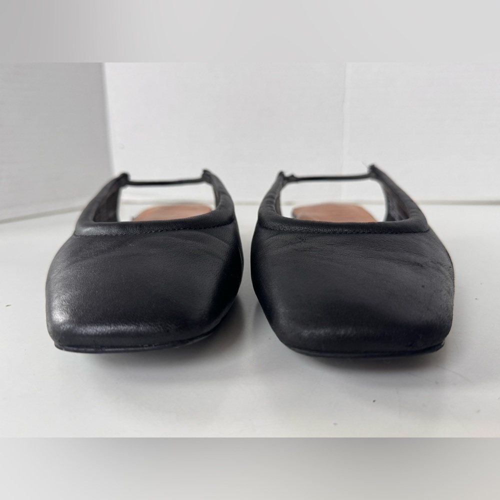 Eric Javits Peyton Black Leather Slingback Flat Shoes Women’s Size 8 - Picture 4 of 13